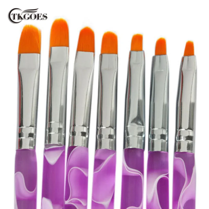 TKGOES 7 шт. в 1 новая акриловая Фотографическая ручка для рисования|painting brush pen|nail art