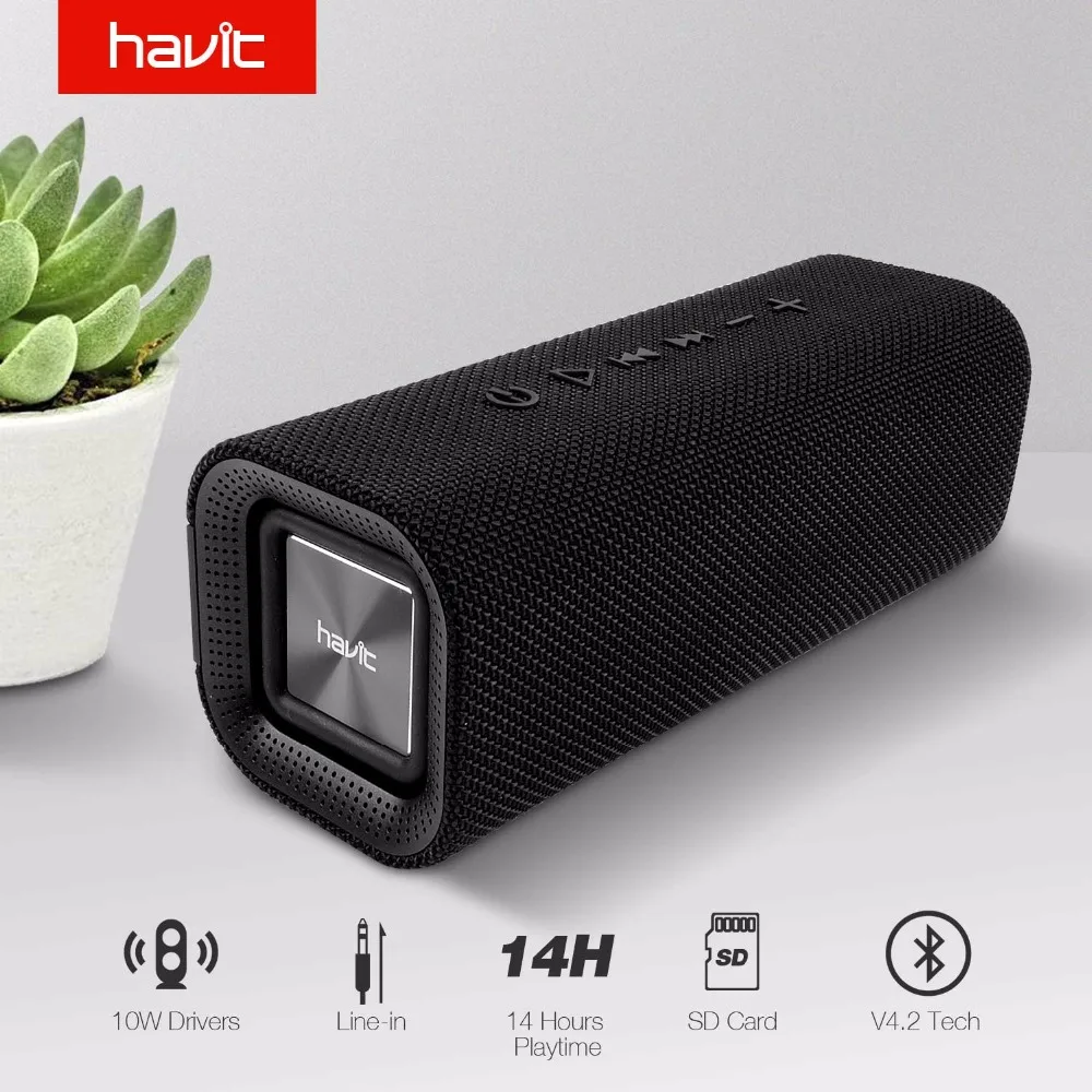 HAVIT портативный Bluetooth динамик наружный сабвуфер стерео громкий динамик беспроводной динамик с микрофоном Микрофон SD карта AUX M16
