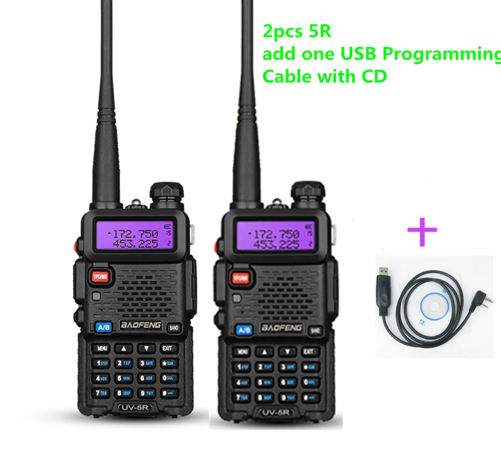 Портативная Двухдиапазонная рация BaoFeng UV-5R Talkie двухсторонняя Pofung uv 5r портативный