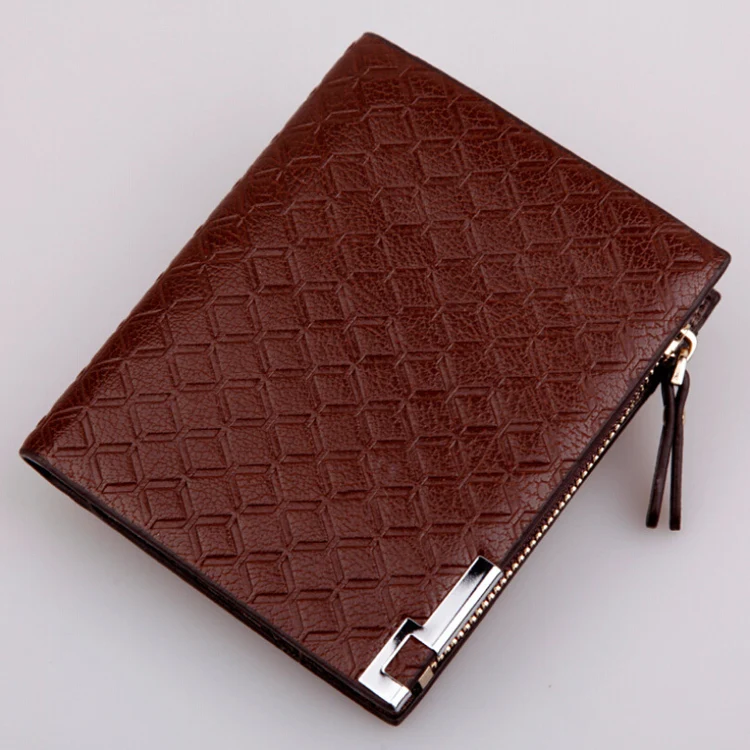 Модные мужские бумажники дизайнерские квадратные кошельки с узором в клетку 3