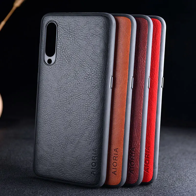 Чехол для xiaomi mi 9 mi9 se роскошный кожаный Винтажный чехол с узором Личи Жесткий
