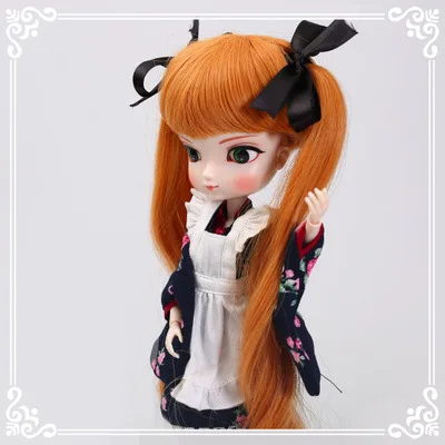Yellow 22 см окружность головы 30 см длина 1/6 BJD кукла парик SD/BJD женский BBGirl кукла парик аксессуары для волос Макияж Игрушки для девочек - Цвет: Yellow