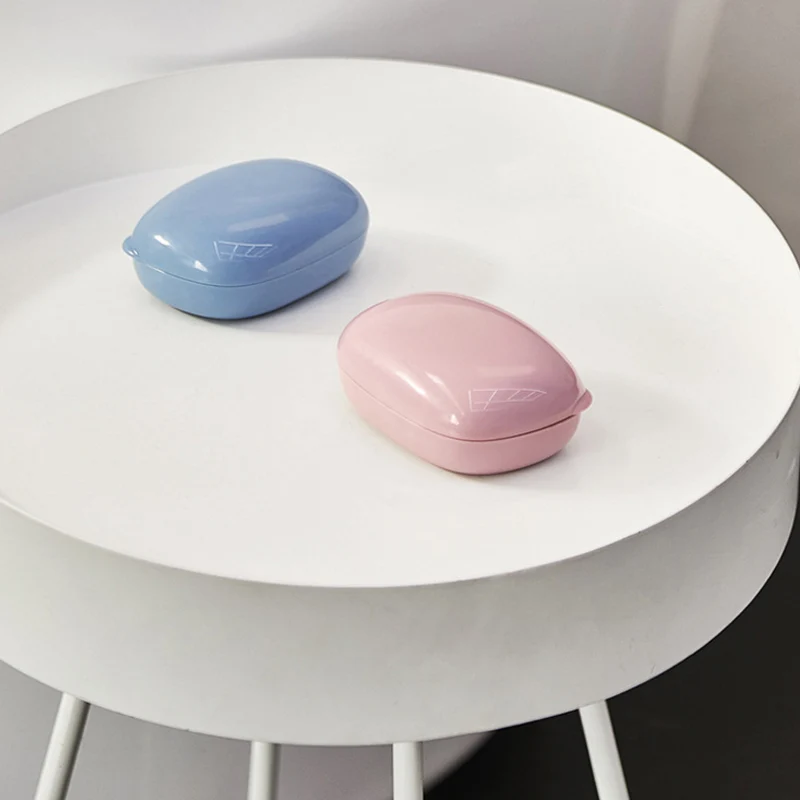 

1Pcs Travel Hiking Holder Eco-friendly Soap Dish Soap Box Plastic Bathroom Products Portable Solid Color Soap Container