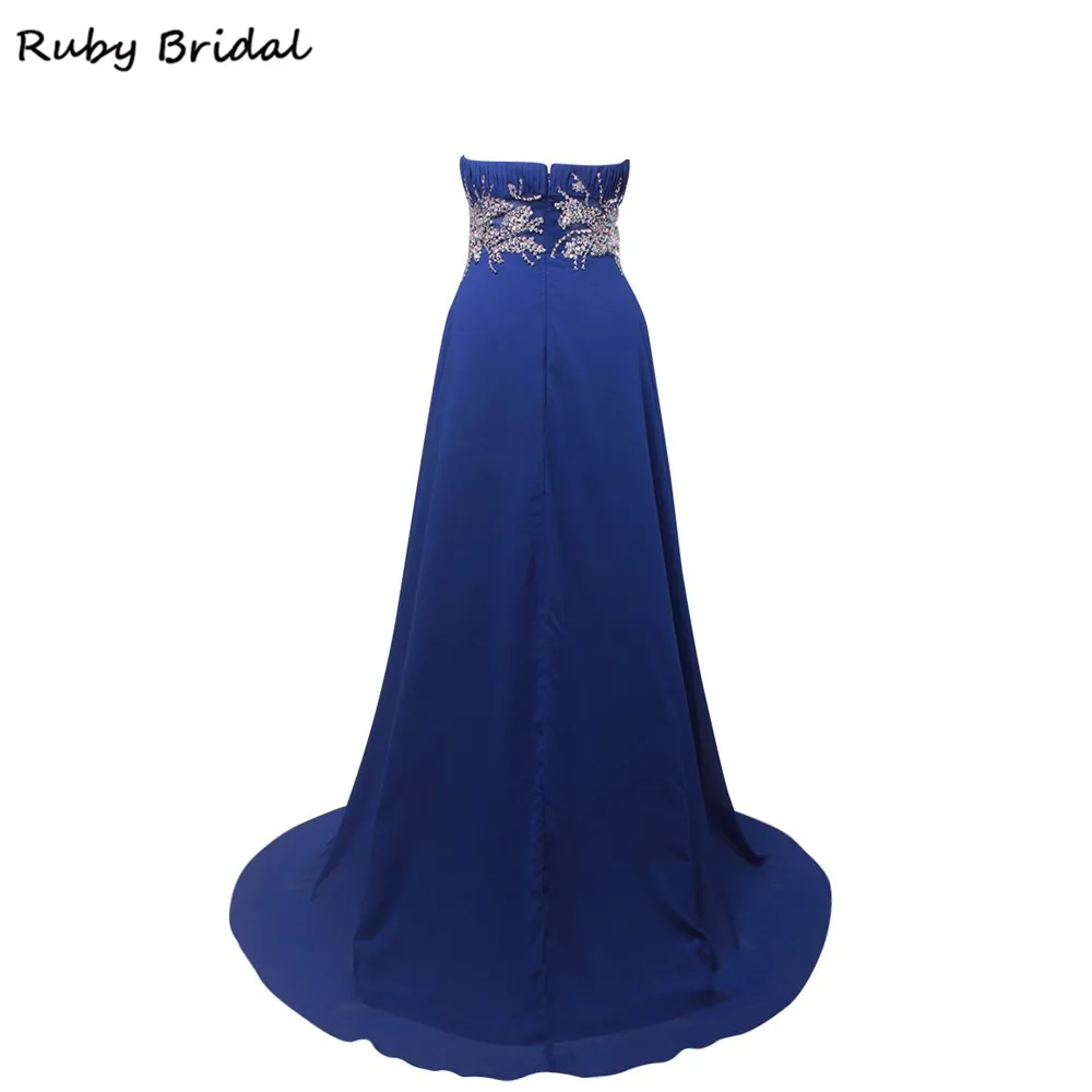 Ruby Bridal Vestido De Festa длинное вечернее платье трапециевидной формы королевское синее