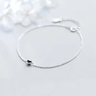 MloveAcc 100% Стерлинговое Серебро 925 пробы Модные женские ювелирные изделия Круглый браслет из бисера для подарка девушкам леди