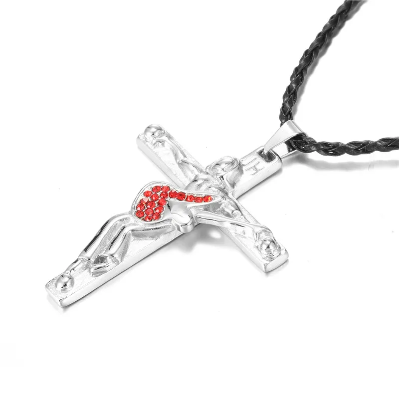 Персонализированные Золотой крест ожерелье Мода Rope цепи Кристалл ожерелья Rhinestone