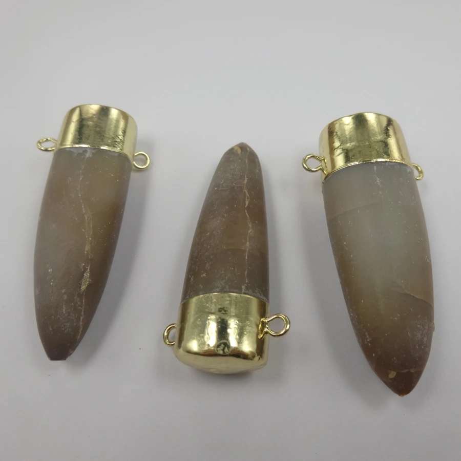 Позолоченный друзовидный камень ожерелье кулон бусы драгоценные камни капля