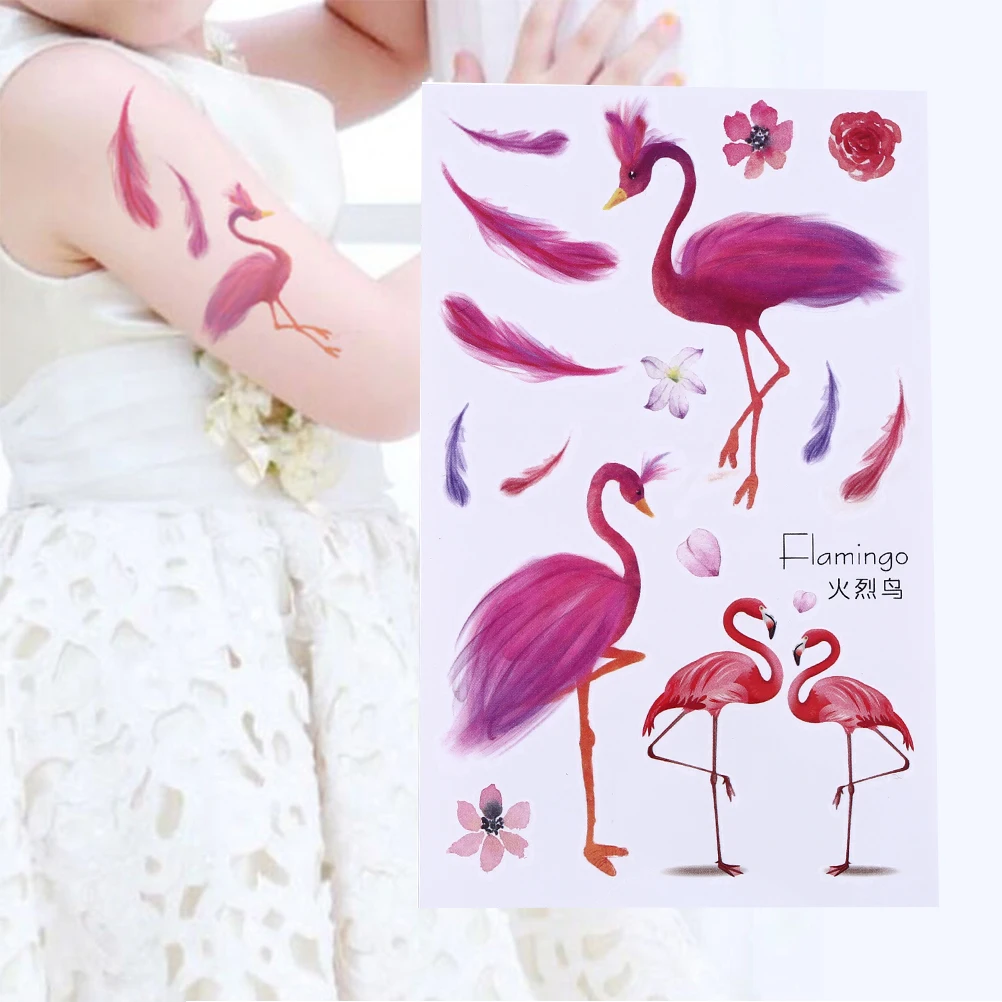 

Cool Waterproof Temporary Flamingos Tatto Stickers Pattern FireTotem Tattoo Sticker Shoulder Decoration Arm Tattoo Stickers