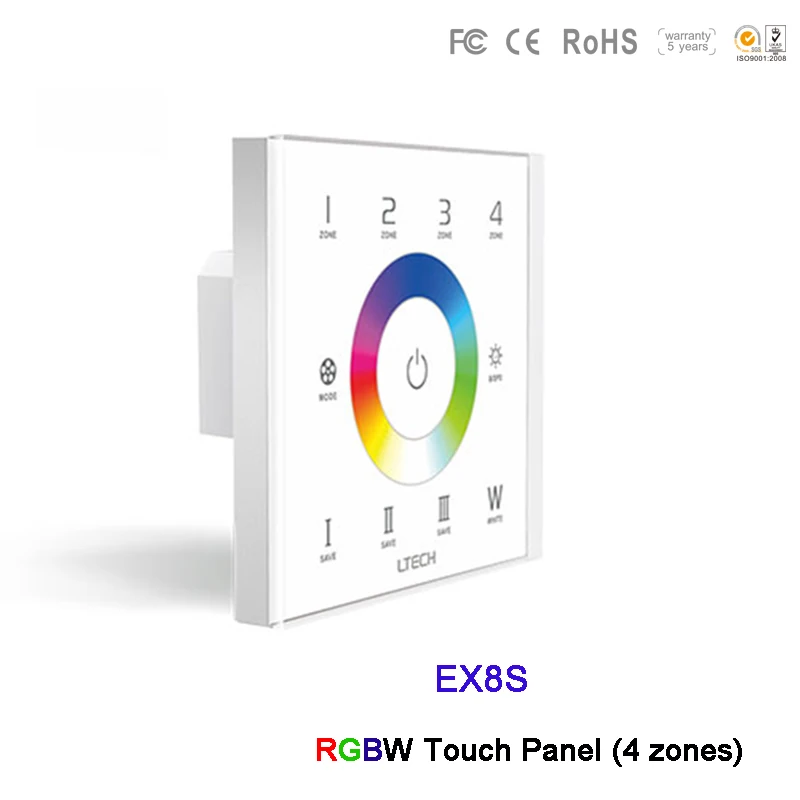 LTECH 2 4G RF 4 зоны затемнения/CT/RGB/RGBW Сенсорная панель DMX512 светодиодная полоса