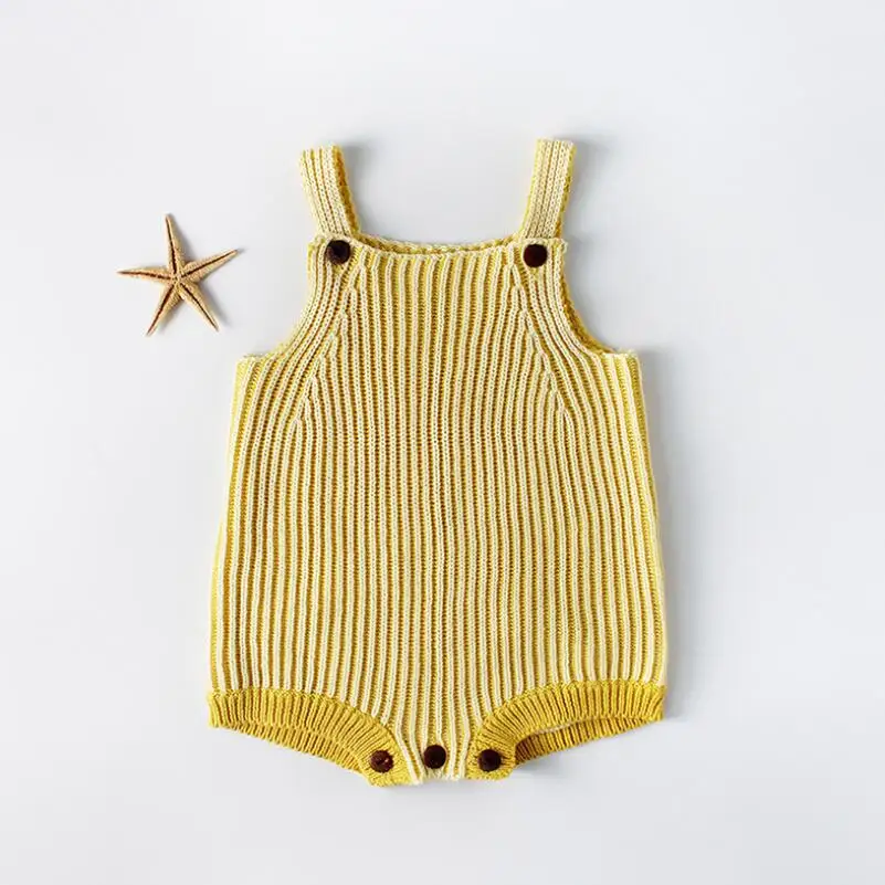 Вязаный комбинезон весна осень новорожденный детский 2019 детская одежда для