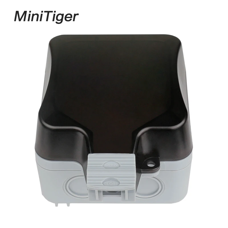 Minitiger IP66 Водонепроницаемая наружная настенная розетка с защитой от атмосферных