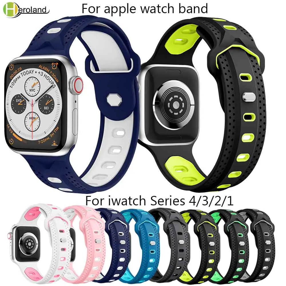 Силиконовый ремешок для наручных часов Apple Watch 38 мм/40 мм 42 мм/44 спортивная обувь