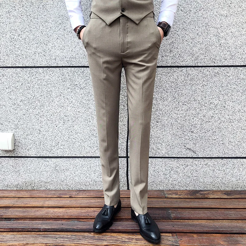 

Pure Color Men Suit Pants Business Banquet Men Trousers Multi-color Selection Men Casual Pant Size S M L XL XXL XXXL 4XL