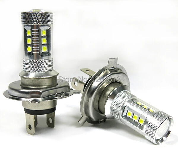Бесплатная доставка 2 предмета H4 CREE чипы Weiss 6000K декоративный светильник для
