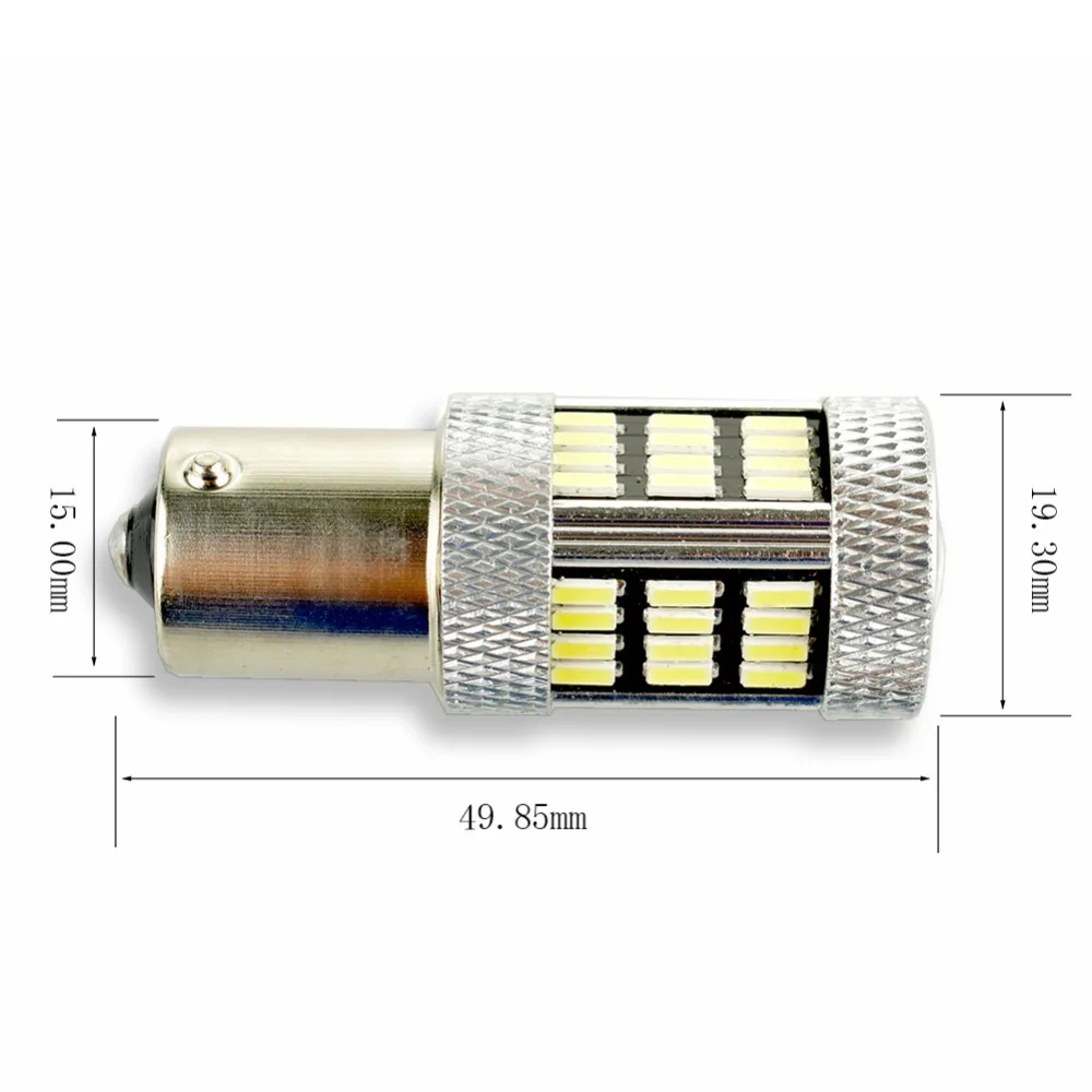 Автомобильный светодиодный Фонарь 1156/BA15S 4014 54 SMD белый DC 12 В P21W стоп сигнал Лампа