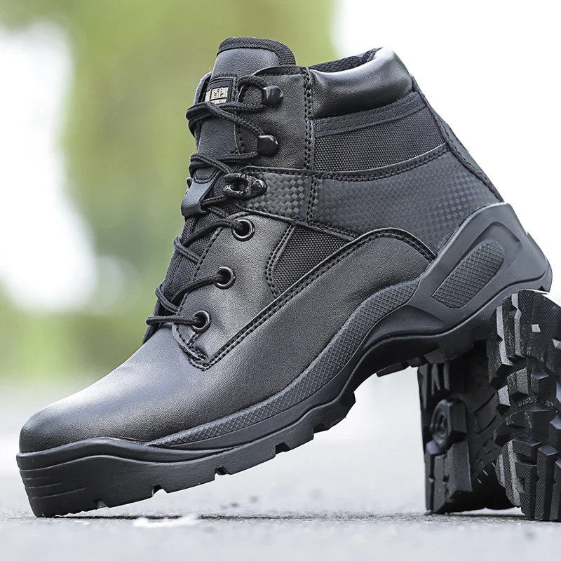 Военные мужские ботинки армейские мужская обувь черные уличные походные горные