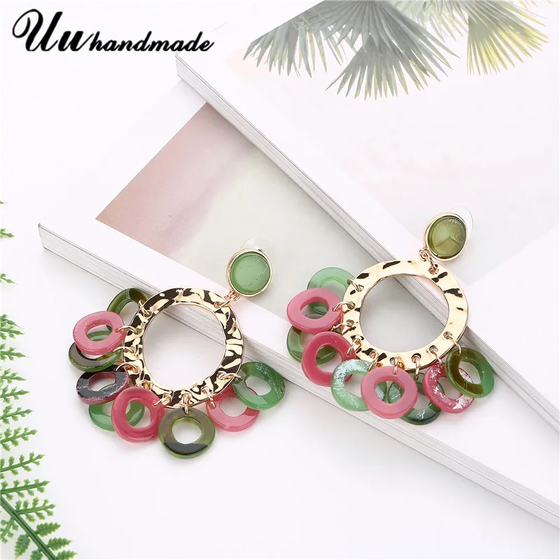 Женские акриловые серьги подвески с длинными кисточками|earrings acrylic|acrylic earringsbrinco