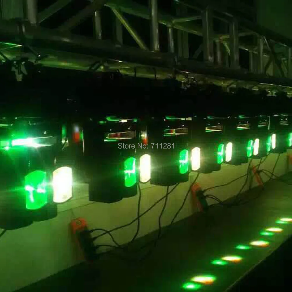 Высокое качество 12W 4in1 RGBW светодиодный двухколесный луч 8 головок перемещающаяся