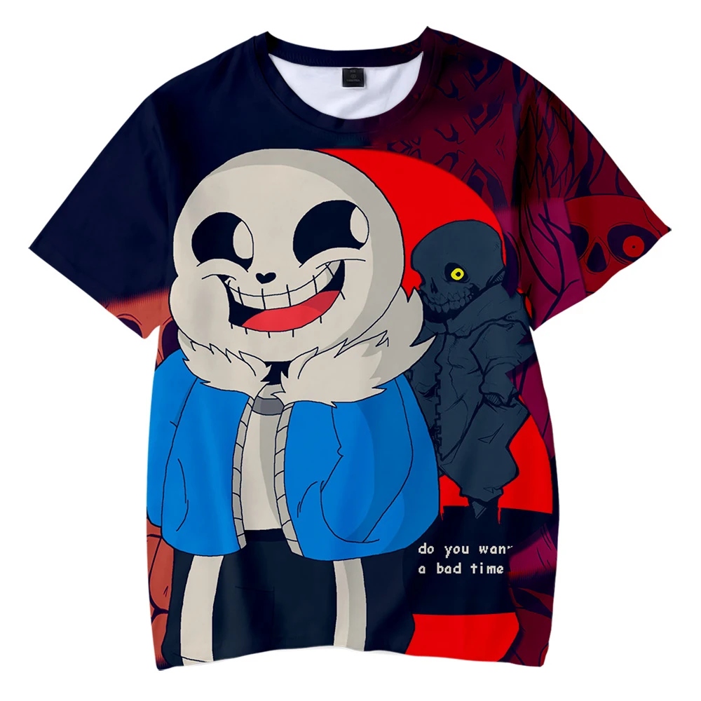 Детские футболки с 3D принтом Undertale в стиле Харадзюку модная летняя футболка Лидер