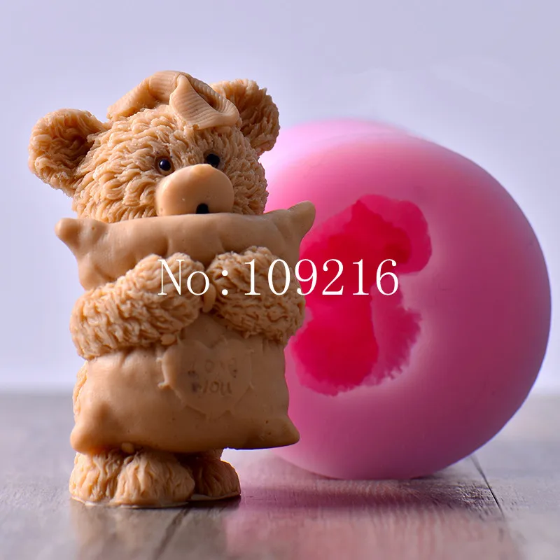 Оптовая продажа! 1 шт. 7 5*9 8 см 3D подушка с изображением маленького медведя (LZ0136)