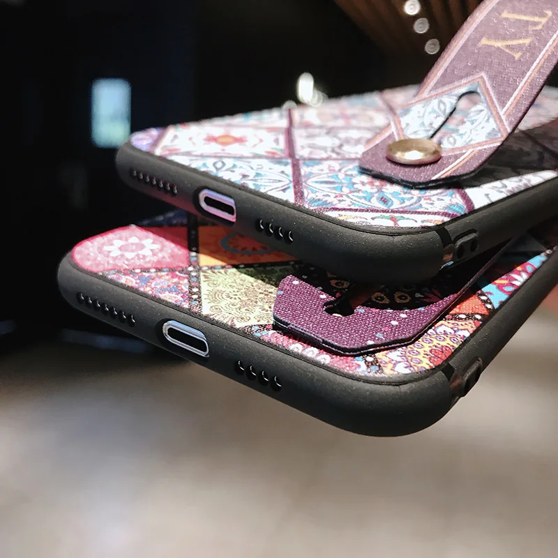 Мягкий чехол из ТПУ с ремешком на запястье для телефона Samsung Galaxy S10 S9 S8 Plus Note 8 9