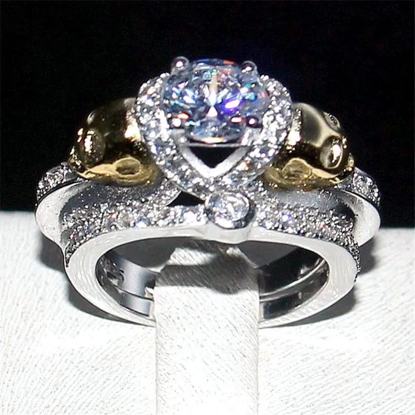 Choucong Lovers ювелирный набор колец в стиле панк 2ct 5A циркониевый камень cz