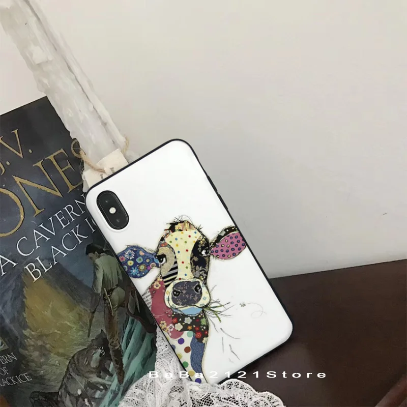 Классический чехол для телефона Babaite Cow высокого качества iPhone X XS XR XSMax 6 6S 7 7plus 8 8Plus