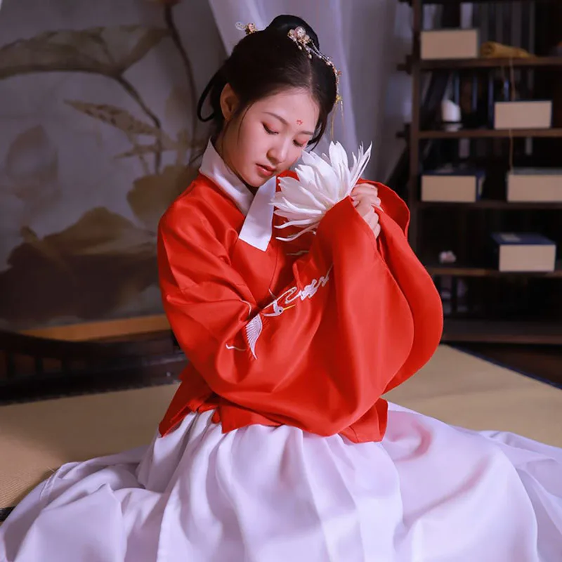 Новинка платье Hanfu костюмы в китайском стиле красные для женщин Китайская