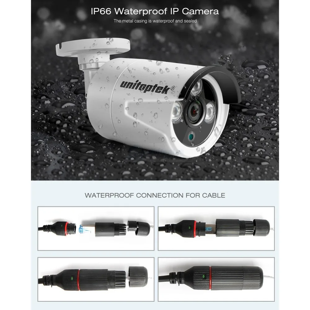 8 шт. 4.0MP HD IP камера наружная Водонепроницаемая 8CH H.265 POE безопасности NVR CCTV система