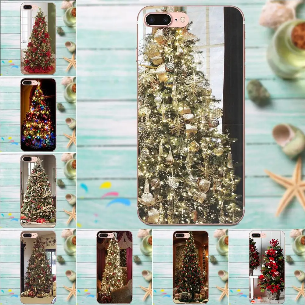 Soft Silicone TPU Transparent Capa Case Beauty Christmas Tree For Huawei Mate 7 8 9 10 20 P8 P9 P10 P20 P30 Lite Plus Pro 2017 | Мобильные
