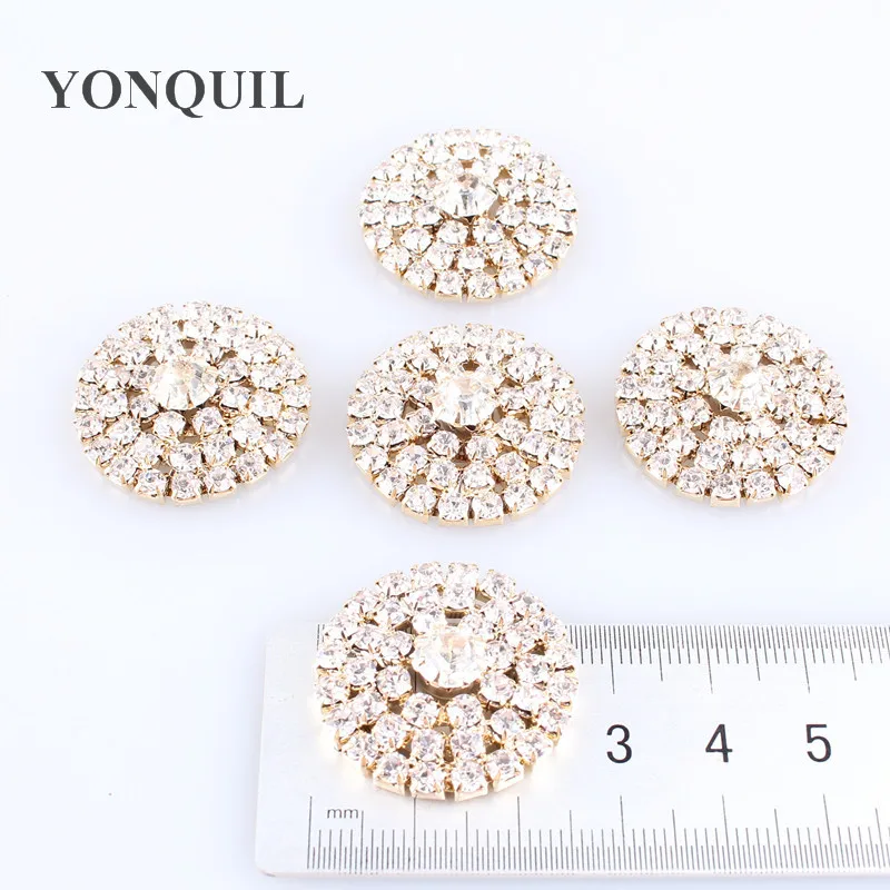 

Wholesale 27 MM Flat Back Rhinestone Button For Hair Flower Wedding Invitation DIY Accessories Free Shipping 20Pcs/Lot MYQB003