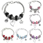 Женский браслет с металлической пряжкой-карабином, летнее изящное Ювелирное Украшение с бусинами, 6 цветов