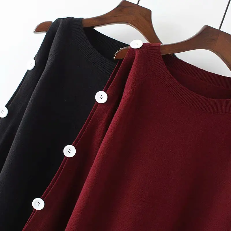 S69 Autumn Winter Casual Sweaters 4XL Plus Size Women Clothing Fashion Loose knitting Pullover CX133 | Женская одежда