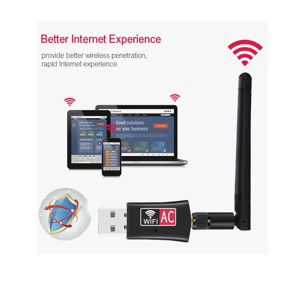 Беспроводной USB WiFi адаптер 600 Мбит/с wi fi Антенна ПК сетевая карта двухдиапазонный wifi 5 ГГц адаптер Lan USB Ethernet приемник AC wi-fi