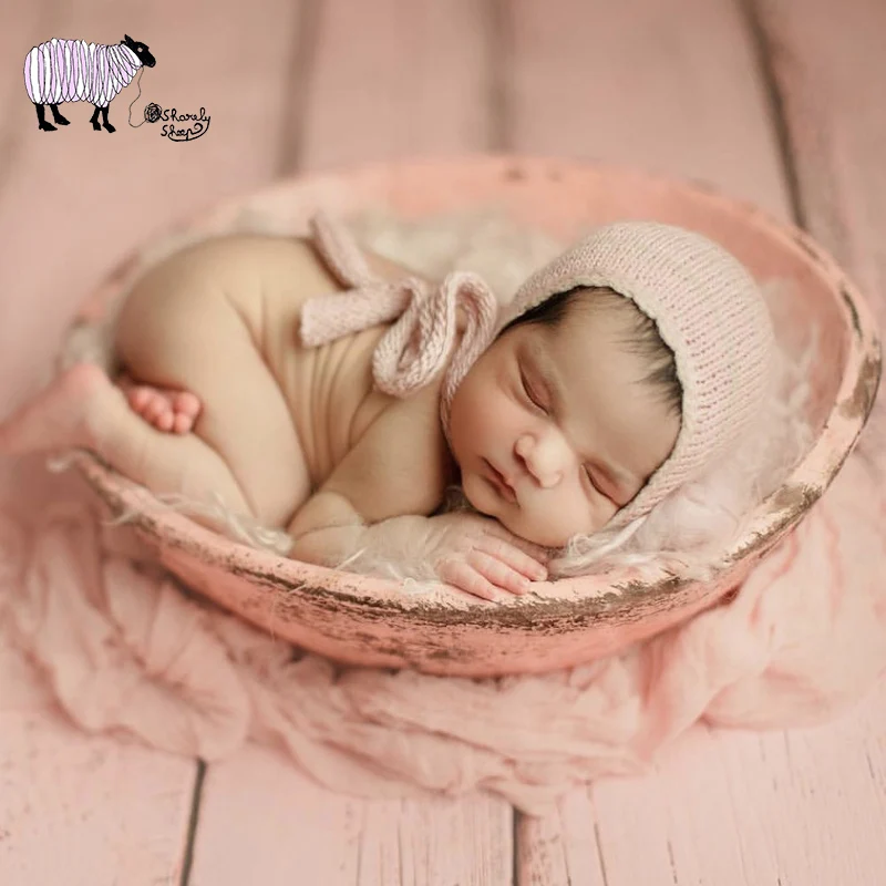 Retro Bowl Basket Newborn Photography Props Baby Photo Shoot Studio Posing Resin Bed fotografia Accessories | Детская одежда и