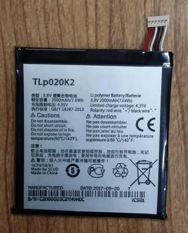 Аккумулятор 2000 мАч для Alcatel One Touch Idol 3 (4 7) 6039 6039H 6039Y 6039K TLP020K2/tlp020kj с инструментами в