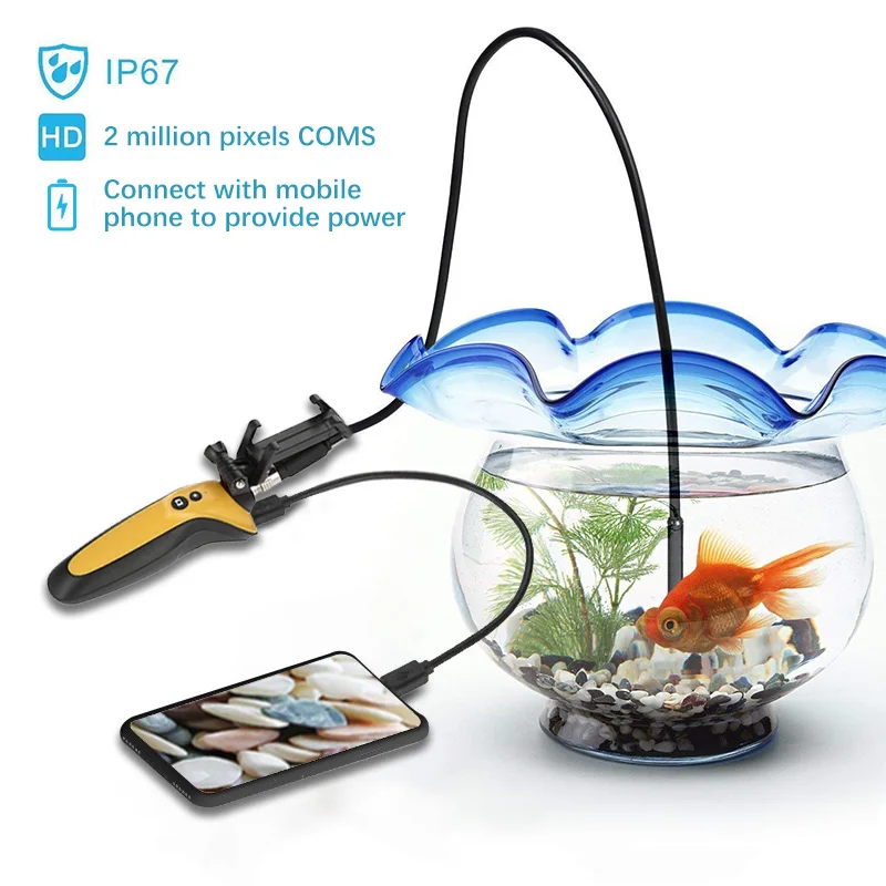 USB бороскоп Полужесткий эндоскоп Инспекционная камера водонепроницаемая CMOS HD с 6