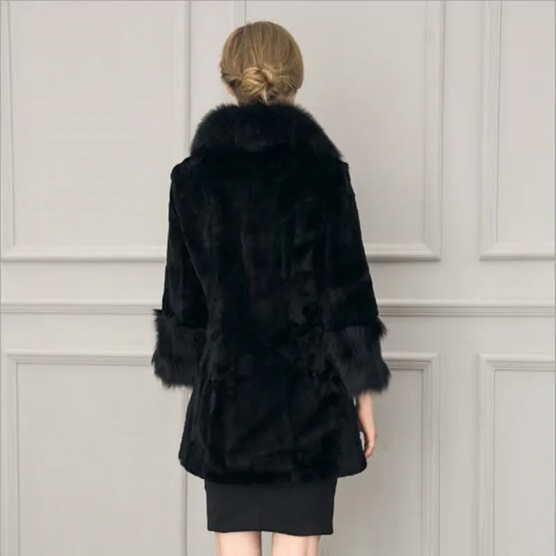 Furry Faux Fur Coats Women Soft Plush Winter 2019 Overcoat Thicken Jackets Luxury Parka Long Medium Length Outerwear N137 |