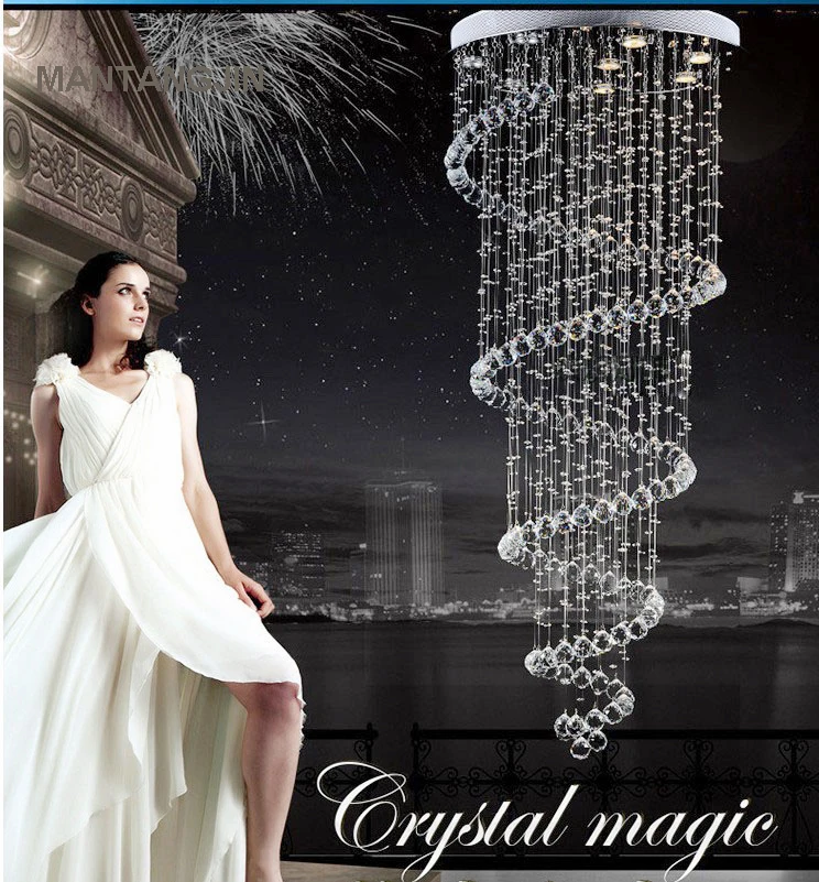 K9 большой светодиодный хрустальный светильник для гостиной лестницы спальни