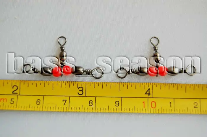100 Pcs CrossLine (3 Way) Fishing BARREL Swivel Size 8 X 10 36lb Free Shipping | Спорт и развлечения