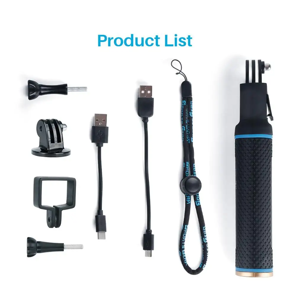 5200 мАч рукоятка для Osmo Pocket Gopro Here 7 6 5 eken Sjam power Stick Bank Аксессуары для экшн-камеры с Ulanzi V2 чехол - Цвет: Handgrip OP-3