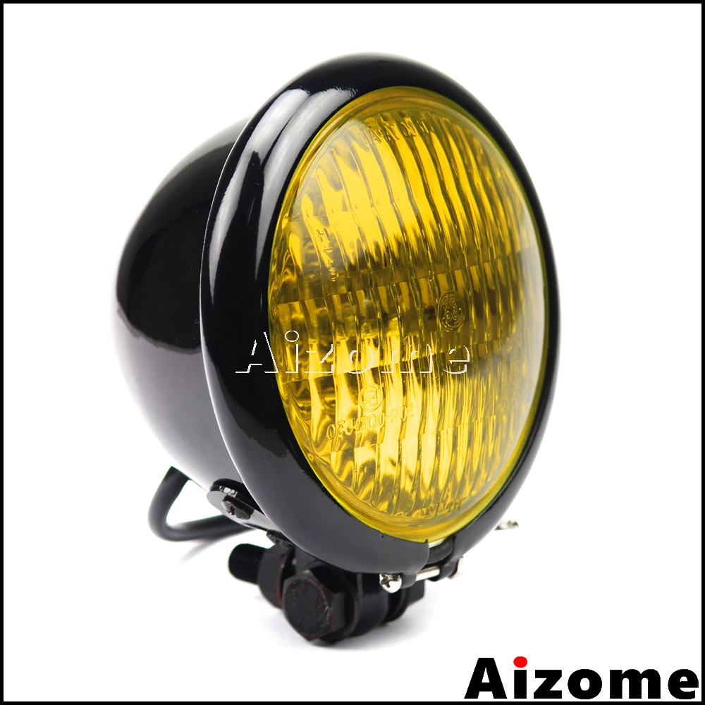 Налобный фонарь для мотоцикла E4 4 5 дюйма винтажная фара Harley Honda Yamaha BMW Sportster Road King
