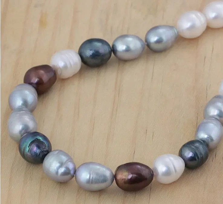 ГОРЯЧАЯ # Оптовая&gt&gt Rare12-14mm ЮЖНОГО МОРЯ многоцветной ЖЕМЧУГ NECKALCE 18 INCH | Украшения