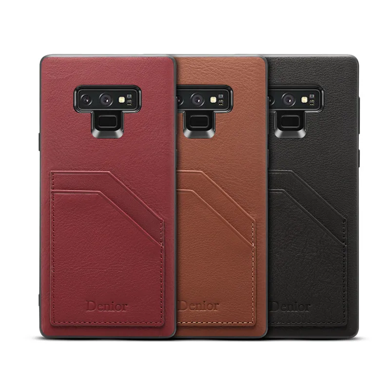 

NeWisdom official original for samsung Galaxy Note 9 case leather With Card Pocket cases Retro Vintage Back shell Protective