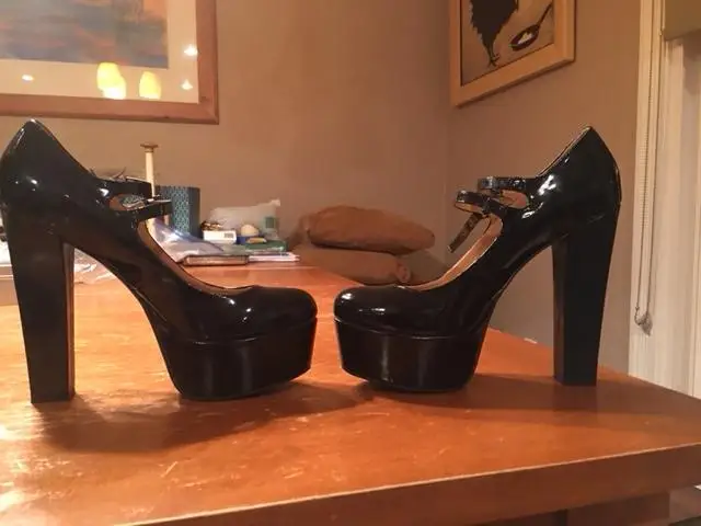 FSJ классические женские Туфли Мэри Джейн на черной платформе с круглым носком