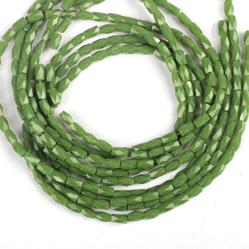 Стеклянные бусины 96 шт./лот зерна риса Ромб кристалл среднее отверстие Длинные