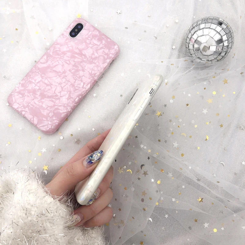 Fashion Conch Shell Phone Case For iPhone XS MAX XR X 7 8 6 6S Plus Back Cover Luxury Lovely Cases Coque |