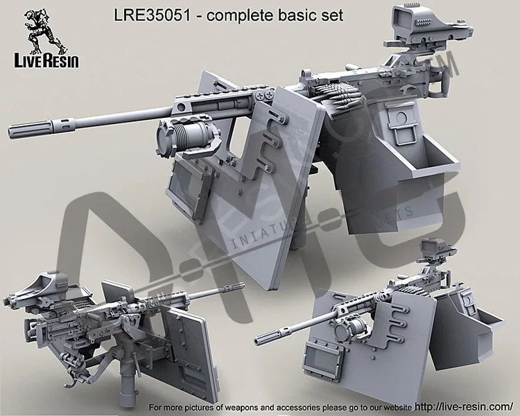 [Scale Model Kit] Live Resin LRE-35051 1/35M2 Browning .50 Caliber Machine Gun on MK93 Mount with heavy pedestal | Игрушки и хобби