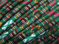 fabric ethnic cord dark green cotton textile wrap cord embroider cord