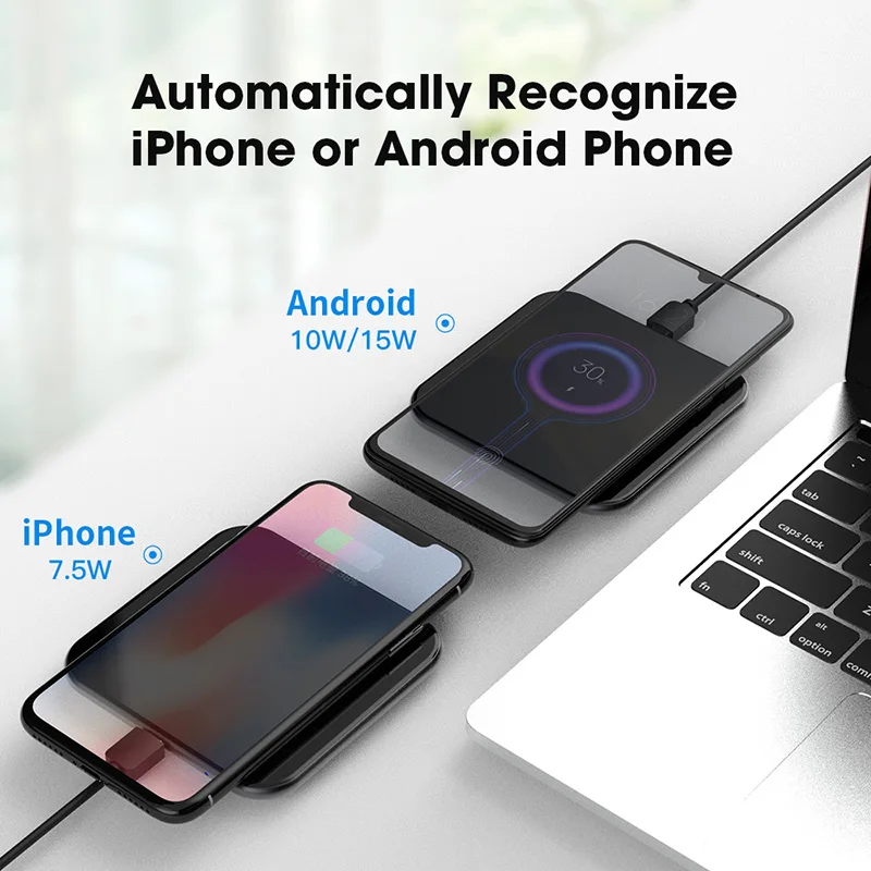 15W QI Quick Charging Wireless Fast Charger usb type c QC 3.0 Mobile phone Station For iphone 12 samsung S8 galaxy s10 SIKAI